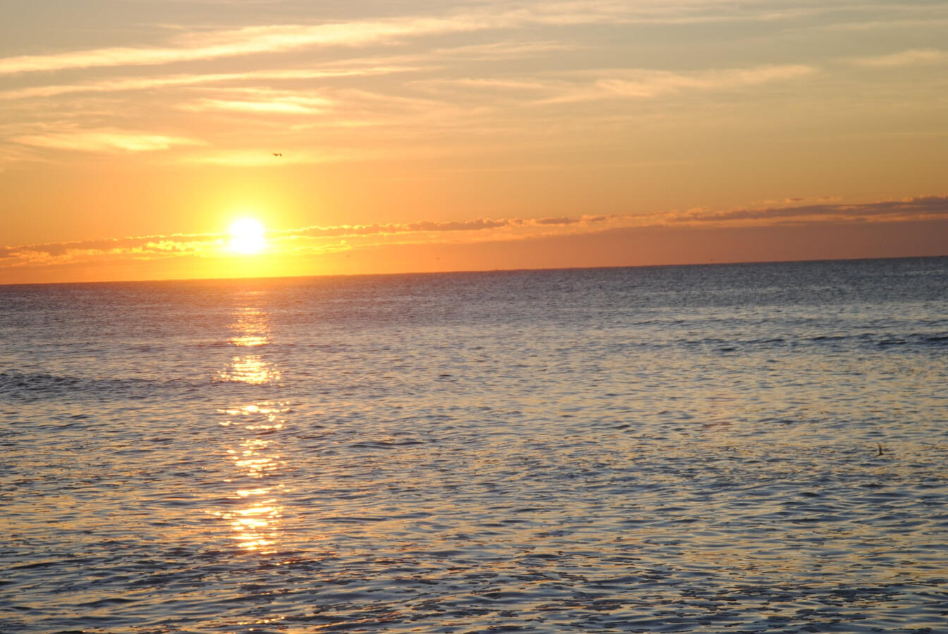 Sunrise from east side deck